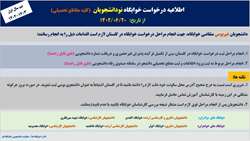 درخواست خوابگاه نودانشجویان - شهریور 1402